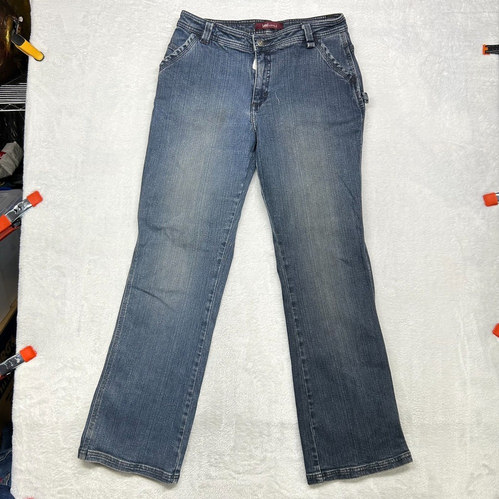 Lee‎ Riveted Carpenter Jeans Women's 10M Blue Denim Classic Straight - 31X30